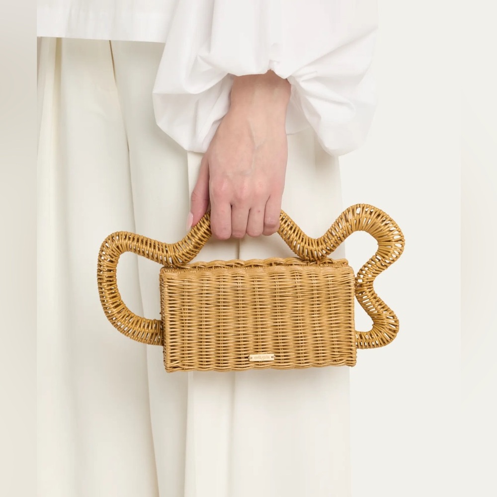 Cult Gaia Elsa Clutch in Raffia